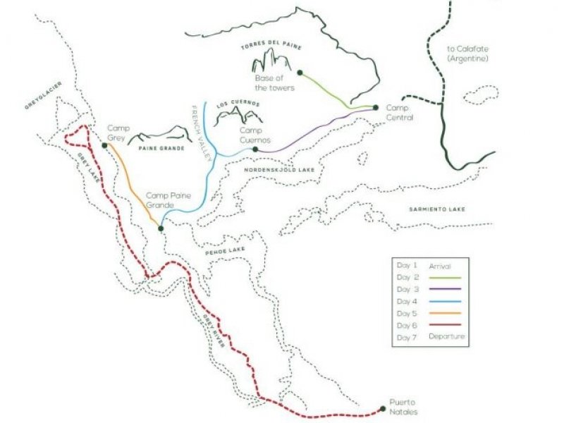 Mapa - Torres del Paine Inverno
