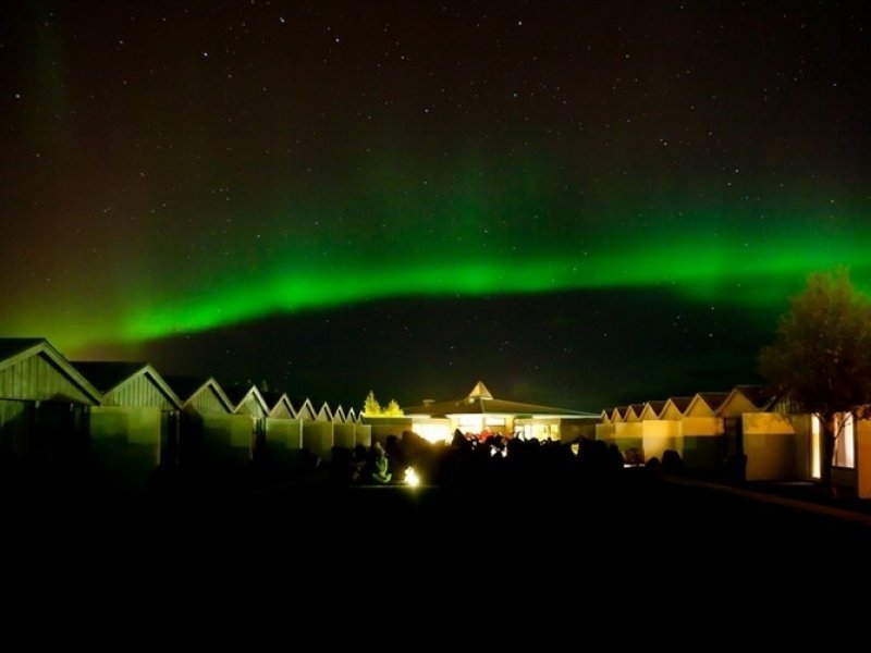 Aurora Boreal vista do Hotel Fludir