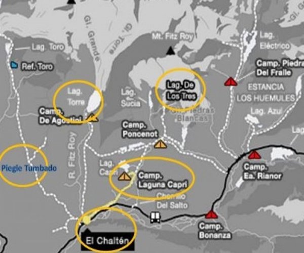 Mapa Chalten