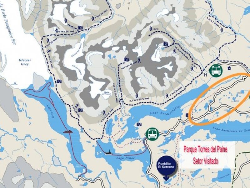 mapa Paine
