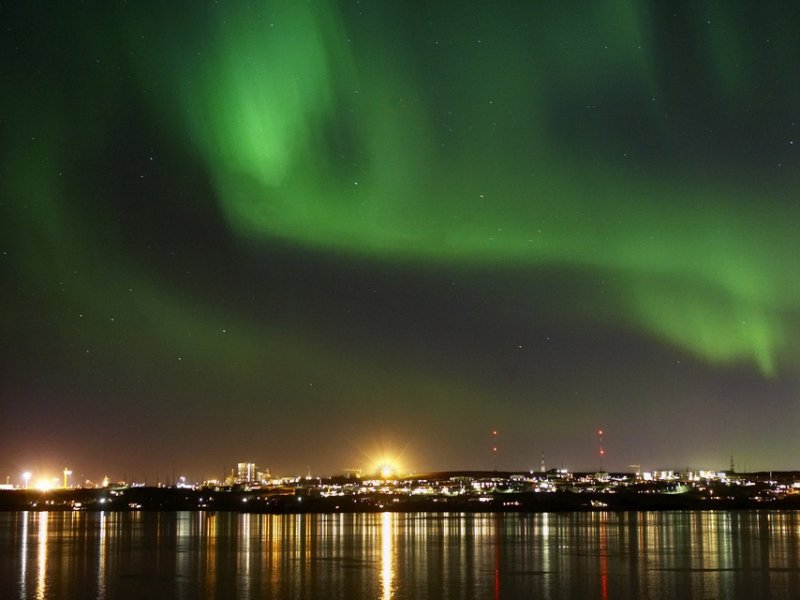 Islândia - Aurora Boreal em Reykjavík