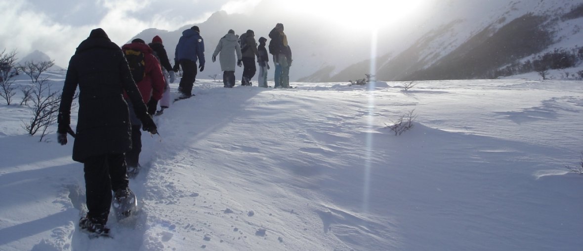Pacotes para Patagônia Argentina no Inverno com Caminhada com Raquetes de Neve me Ushuaia (Terra do Fogo)