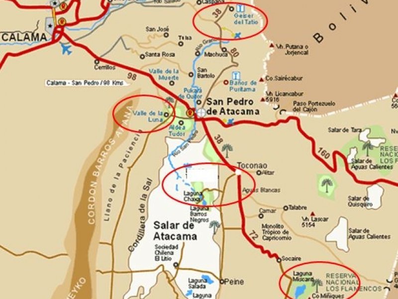 Paisagens do Deserto do Atacama e Santiago